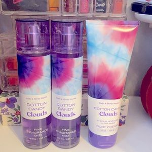 Bath and Body Works Cotton Candy Clouds Set